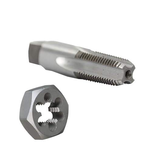 Drill America 3/8" NPT Pipe Tap and Die Kit, Carbon Steel Pipe Tap and Pipe Die - Hex Shape, POUT Series - size: 3/8" NPT