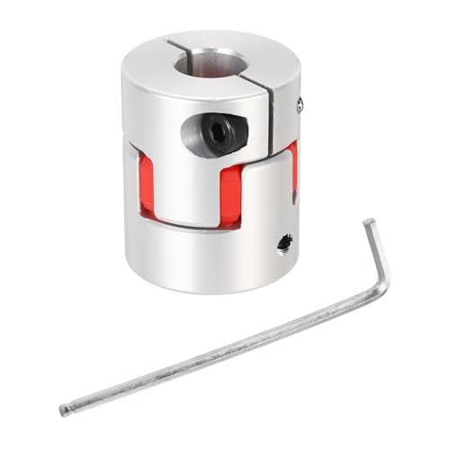 MECCANIXITY 7mm-12mm Aluminium Plum Flexible Shaft Coupling w Hex Wrench - size: 7mm to 12mm