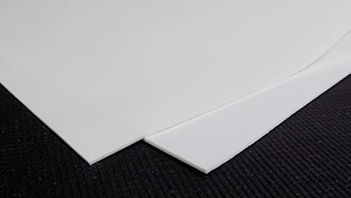 White Silicone Rubber Sheet, 60A Duro, 1/32 x 9 x 12 Inch, Food Grade, Made in the USA, No Adhesive Backing, High Temp Heavy Duty for Gaskets DIY Food Covers Lids Sealing Material Pads Oven Protection