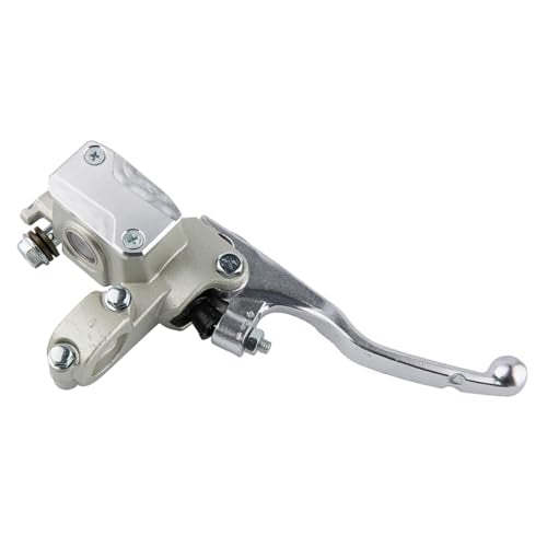 22mm 7/8'' Motocross Right Brake Master Cylinder Clutch Pump Brake Lever for SX SX-F EXC-F EXC XC XC-W XC-F TPI 6Days 125-530 2008-2023 (Silver) - color: Silver