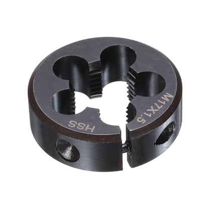 HARFINGTON Round Threading Die M17 x 1.5 Metric Thread 38mm OD Adjustable Right Hand High-Speed Steel (HSS) Round Die Screw Thread Cutting Die for Thread Repair - size: M17 x 1.5