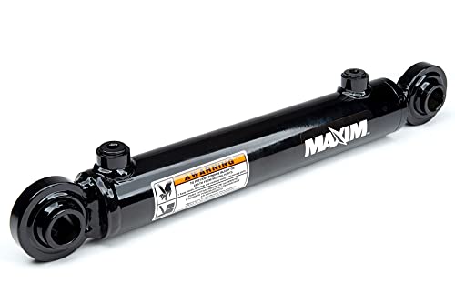 Maxim WSB Swivel Ball Welded Cylinder: 2.5 Bore x 24 Stroke, 1.5" Rod Diameter with SAE #8 Port Size, Retracted: 31.5 and Extended Length, 1" Pin Dia, 2.75" Rod End, 400524 - size: 2.5x24