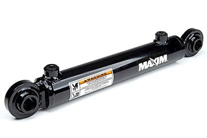 Maxim WSB Swivel Ball Welded Cylinder: 2.5 Bore x 24 Stroke, 1.5" Rod Diameter with SAE #8 Port Size, Retracted: 31.5 and Extended Length, 1" Pin Dia, 2.75" Rod End, 400524 - size: 2.5x24