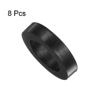 HARFINGTON 8pcs Rubber Spacer 2 Inch OD 1.3 Inch ID 0.4 Inch Thick Neoprene Round Anti Vibration Isolation Pads Isolator Rubber Washers Bushings for Home Cars Boat Accessories, Black - size: 33mm x 50mm x 10mm