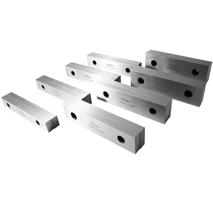 Dasqua 8 Pairs Precision Parallel Set, 1/2” Thick x 6” Long, Hardened Alloy Steel Machinist Parallels with Aluminum Case - size: 1/2" 8 pairs