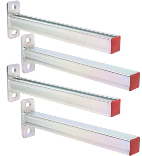 4 Pack Steel Shelf Bracket,Display Bracket,DIY Projects,Metal Strut Channel,Steel Slotted Bracket,Pipe Support, 16 Inch Long. - size: 16 Inch/ 4Pack