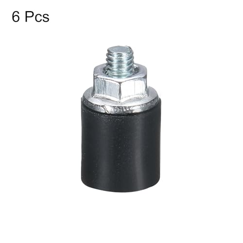 uxcell 6pcs M3x6mm Rubber Isolator Mounts with Studs 8x8mm - size: VD-D8*H8, M3*6