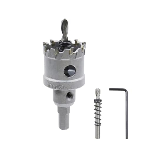 1-27/64"/36mm Carbide Tipped Hole Saw Metal Steel Hole Cutter Hole Opener for Cutting Stainless Steel and Alloy - size: 1-27/64"/36mm