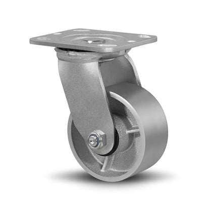 SY America 4" X 2" Cast Iron Caster Wheels,Heavy Duty Industrial Casters, Load Capacity 800 lbs,Perfect Toolbox Caster Wheels-1 Swivel - color: 1 Swivel, size: 4" Wheel