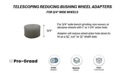 Bench Grinder Arbor Adapter Bushings for 3/4" Wide Wheels - style: for 3/4" wide wheels