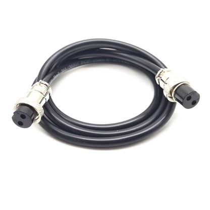 3.28 ft GX20 2 Pin Double Female Cable, GX20 2Pins Female to Female Head Aviation Cordset Electrical Connector Panel Mount Circular Metal Adapter Cordset for Ships 10A 250V 15AWG (1meter) - size: GX20 2Pin