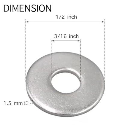 300 pcs Aluminum Pop Rivet Washers for 3/16 inch Diameter Rivets, Backup Blind Rivets Washer - size: 3/16" Washers (300 Count)
