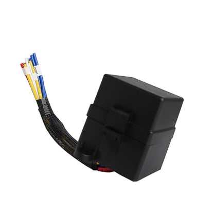 Pre-Wired 12V Fuse Relay Box, Compact 6-Way Power Distribution Block with 2 High-Power 4-Pin Relay Outputs and 4 Standard Fused Circuits, Weather-Resistant Relay Panel for Motorcycle, ATV, RV - size: RY02F06