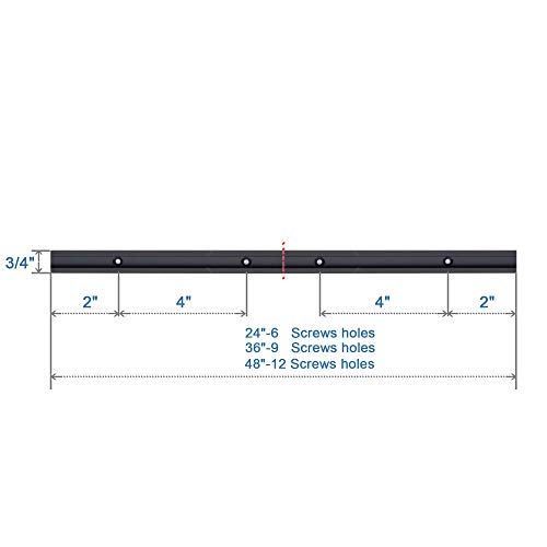 48" Aluminum T-Track for Woodworking,4PK - size: 48"