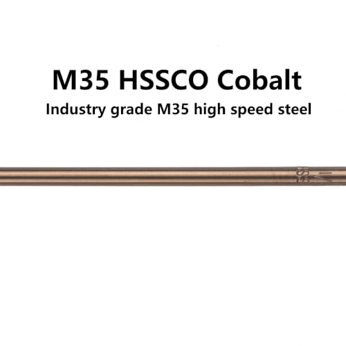 1/8 in. x 12 in. Cobalt Aircraft Extension Drill Bits Set(5PCS), M35 High Speed Steel Drill Bit Extra Long Deep Hole Drilling for Stainless Steel, Plastic and Wood - size: 1/8"x12"(5PCS)