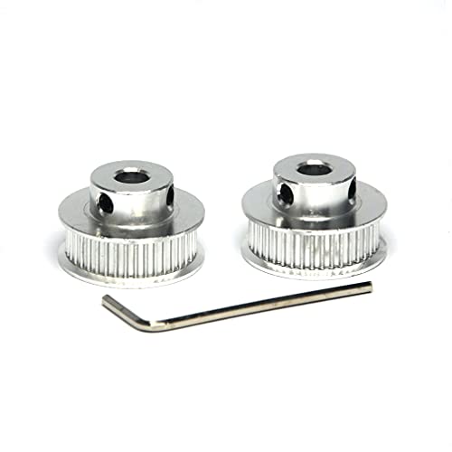 2PCs Aluminum 2GT Timing Pulley 40 Teeth Bore 6.35mm for 3D Printer CNC Machine 6mm Width 2GT Timing Belt - size: 40 teeth, style: 6.35mm bore, for 6mm belt