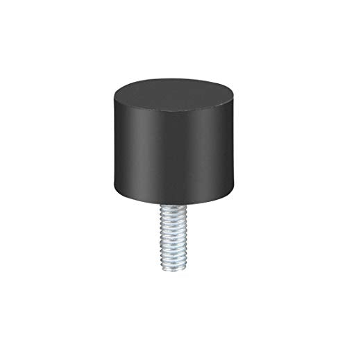 uxcell M6 Thread Rubber Mounts,Vibration Isolators,Cylindrical Shock Absorber with Studs 25 x 20mm 4pcs - size: M6x25x20mm