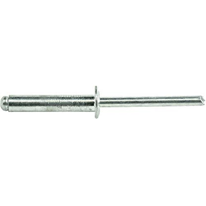 Fastenere Pop Rivets - 1/8" x 5/8" (100pcs) Heavy Duty, Open-End, Aluminum, Dome-Head Blind Rivets, Corrosion-Resistant, High Tensile & Shear Strength, 4-10 Gap 0.501"-0.625" - size: 1/8" x 5/8" (4-10) (100 Pack)