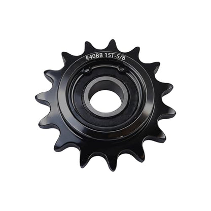#40 Idler Sprocket 15 Tooth 5/8" Bore with 6202 Bearing Black Oxide Chain Tensioner for Mini Bike Go-Kart High Speed Conveyor Industrial, Hardened Steel - size: 15tooth, style: 5/8‘’bore size