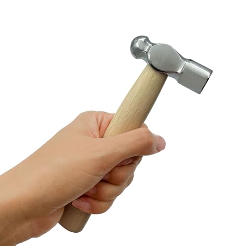 Mini Wooden Handle Round Head Hand Hammer,3 PCS Reinforced Ball Hammers,Round Head Wooden Handle,Escape Tool Hand Hammer for Prying Nails,Woodworking,Repairing,DIY