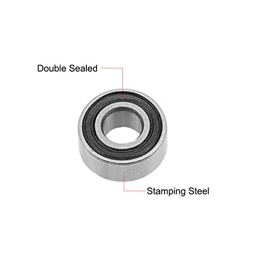 uxcell 683-2RS Deep Groove Ball Bearing 3x7x3mm Double Sealed ABEC-3 Bearings 5-Pack - size: 3mmx7mmx3mm