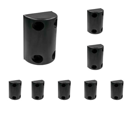8 Pack 8"x5-1/4"x3-1/2" Rubber Dock Bumper with 4 Hole - Impact Resistant Half-Oval Molded Rubber Bumper for Semi Truck, Flatbed Trailer, Boat Docks, Marinas & Parking Spots - size: 8" x 5-1/4" x 3-1/2", style: 8 - Pack