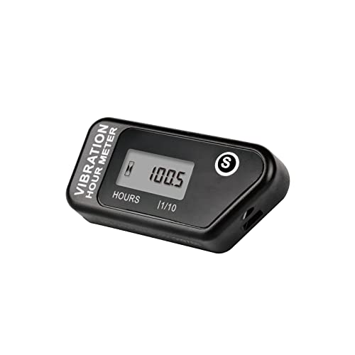 YOOREAL Vibration Hour Meter,Maintenance Hours Waterproof IP68 - color: Black