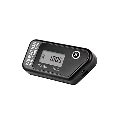 YOOREAL Vibration Hour Meter,Maintenance Hours Waterproof IP68 - color: Black