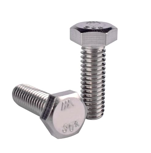 5/16-18 x 1-1/2" Hex Bolt (1/2" to 3" Available),External Hex Head Screw, Fully Threaded, 304 Stainless Steel 18-8, 10Pcs - size: 5/16-18 x 1-1/2" (10Pcs)