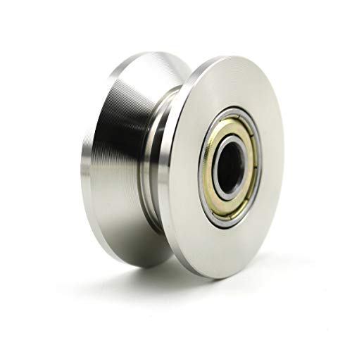 Heyous V Groove Stainless Steel Silent Pulley - 600LB, Silver Tone - style: V Groove