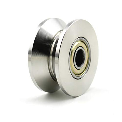 Heyous V Groove Stainless Steel Silent Pulley - 600LB, Silver Tone - style: V Groove