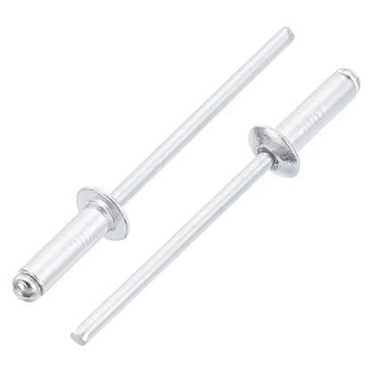 uxcell 100Pcs 1/8" x3/8" Aluminum Blind Rivets Dome Head Long Split Rivets - size: 1/8"x3/8"