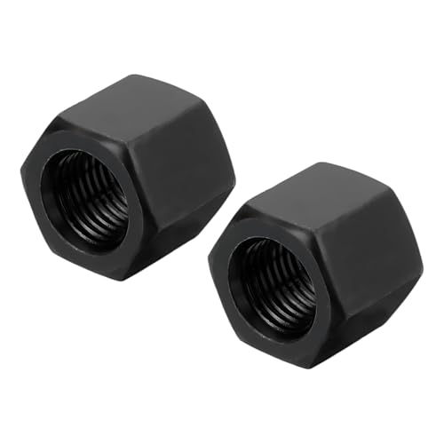 MECCANIXITY M14x1.5mm Hex Coupling Nuts 20mm/0.8" Fine Thread Black 2Pcs - size: M14 x 1.5 x 20mm