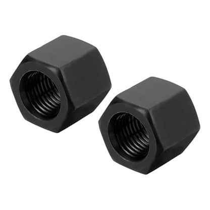 MECCANIXITY M14x1.5mm Hex Coupling Nuts 20mm/0.8" Fine Thread Black 2Pcs - size: M14 x 1.5 x 20mm