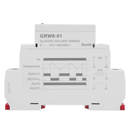 Temperature Control Relay High/Low Temperature Monitor GRW8-01 Temp Controller with LED Display and Probe