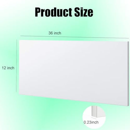 HDPE Sheet 1/4-12" x 36" High Density Polyethylene Sheets with Protective Film 1/4 Thick HDPE Plastic Sheet Board Solid Plastic Block for Flat Panel DIY Projects Machining Home (White) - color: White, size: 12“x36"x1/4"