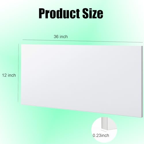 HDPE Sheet 1/4-12" x 36" High Density Polyethylene Sheets with Protective Film 1/4 Thick HDPE Plastic Sheet Board Solid Plastic Block for Flat Panel DIY Projects Machining Home (White) - color: White, size: 12“x36"x1/4"