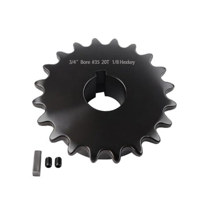 #35 Sprocket 20T 3/4" Bore Hardened Black Oxide - size: 20T, style: 3/4" Bore
