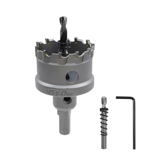 1-27/32"/47mm Carbide Hole Saw Hole Cutter for Stainless Steel,Metal Sheet, Copper, Mild Steel - size: 1-27/32"/47mm
