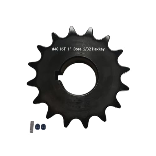 #40 Sprocket 16T 1" Bore Hardened Black Oxide - size: 16 teeth, style: 1" in bore