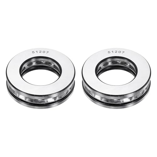 uxcell 2Pcs Thrust Ball Bearings, 35mm Bore 62mm OD 18mm Thick 51207 ABEC5 - size: 51207 35mm x 62mm x 18mm