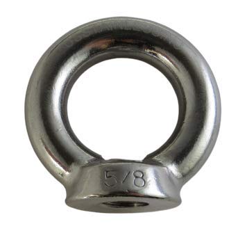 US STAINLESS Stainless Steel 316 Lifting Eye Nut 5/8" UNC Heavy Duty Marine Grade Pitch of 11 - size: 5/8"