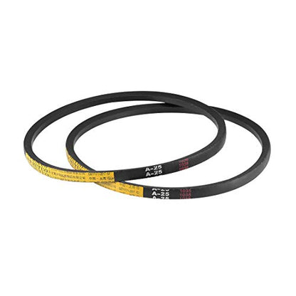 uxcell A25 Drive V-Belts 25" Pitch Length 13mm Width 8mm Thick JIS Standard A-Section Rubber Drive Transmission Belt 2pcs - size: 25"