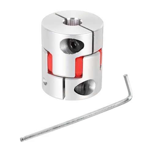 MECCANIXITY 7mm-9mm Aluminium Plum Flexible Shaft Coupling w Hex Wrench - size: 7mm to 9mm
