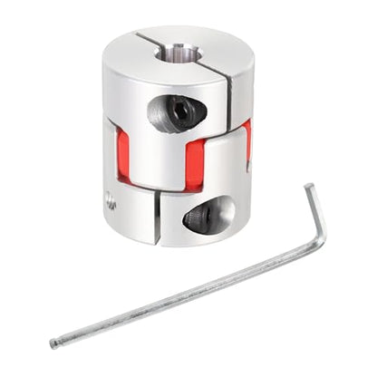 MECCANIXITY 7mm-9mm Aluminium Plum Flexible Shaft Coupling w Hex Wrench - size: 7mm to 9mm