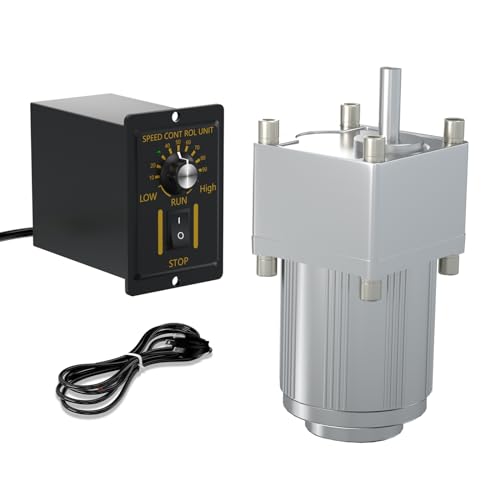 15 Watts AC Motor with Gear Box (40K), 110V Reversible Gear Reduction Motor 35RPM Shaft Diameter 10mm & Variable Speed Control Kit for Mask Machine, Petrochemical - size: 35RPM, style: 15Watts