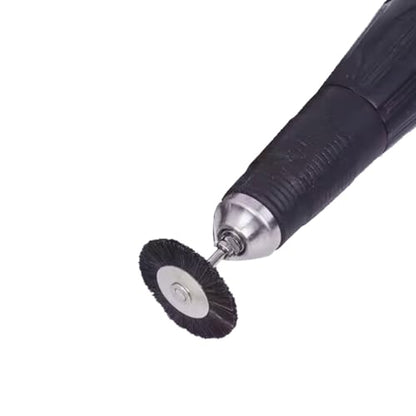 15 Pcs 1/8 Inch Shank Assorted Shape Nylon Brush Wheels - style: 15 Pcs Black