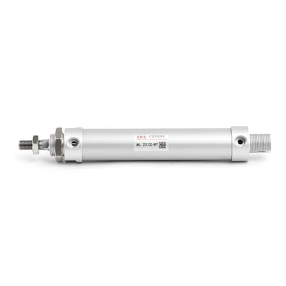 SNS Pneumatic 25mm Bore 100mm Stroke NPT1/8 Aluminum Alloy Mini Air Cylinder Double Action MAL25x100 - size: MAL25*100-NPT