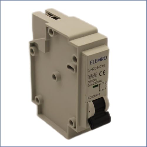 DC MCB, Miniature Circuit Breaker, Breaking Capacity of 10KA, 2P, 24VDC to 250VDC, 10-63Amps, with Indicator Window (16A)