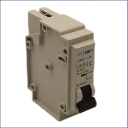 DC MCB, Miniature Circuit Breaker, Breaking Capacity of 10KA, 2P, 24VDC to 250VDC, 10-63Amps, with Indicator Window (16A)